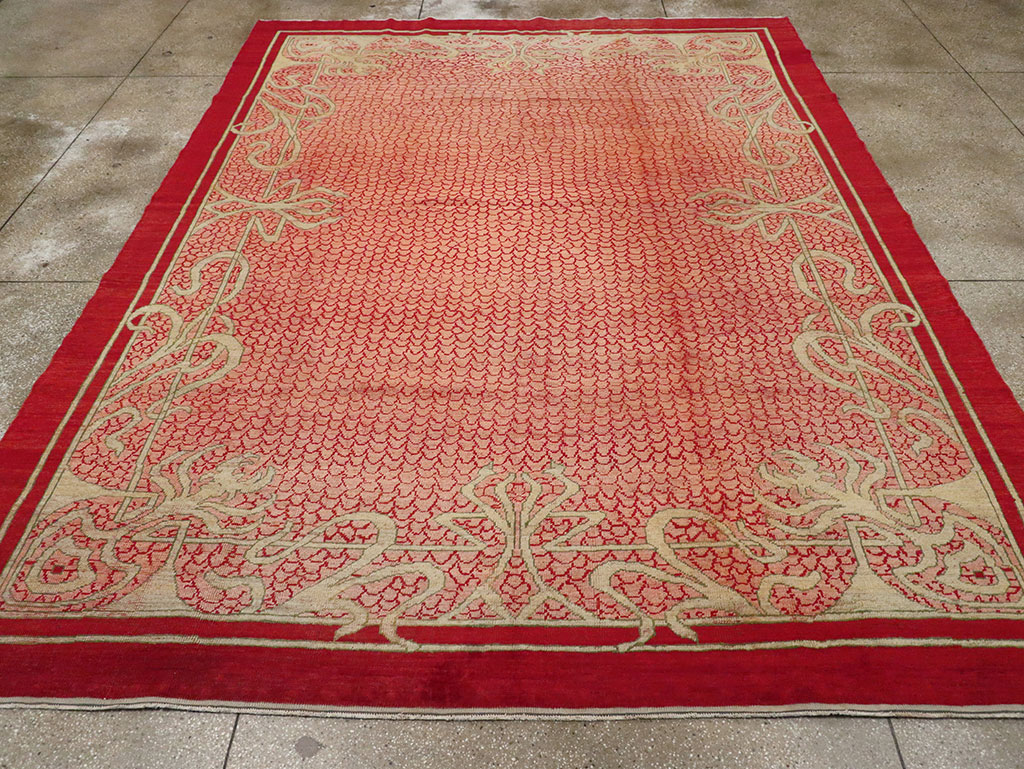 Antique Turkish Art Deco Room Size Carpet, No.32956 - Galerie Shabab