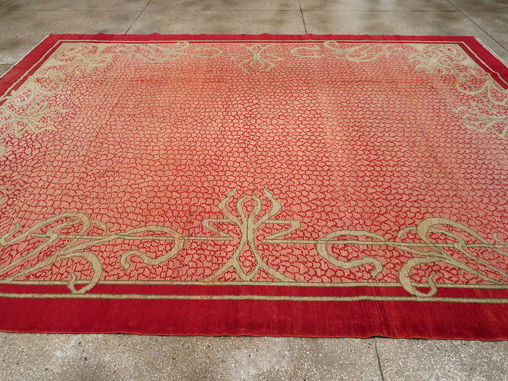 Antique Turkish Art Deco Room Size Carpet, No.32956 - Galerie Shabab