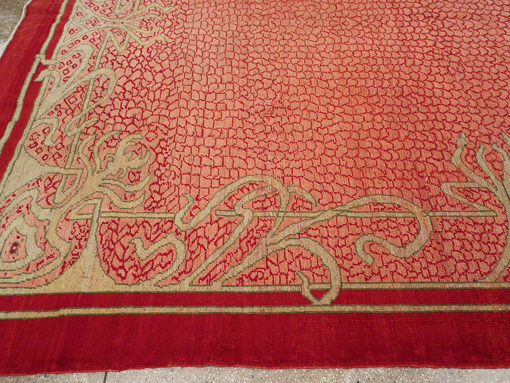 Antique Turkish Art Deco Room Size Carpet, No.32956 - Galerie Shabab