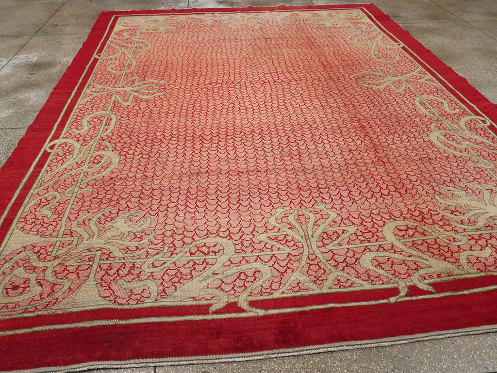 Antique Turkish Art Deco Room Size Carpet, No.32956 - Galerie Shabab