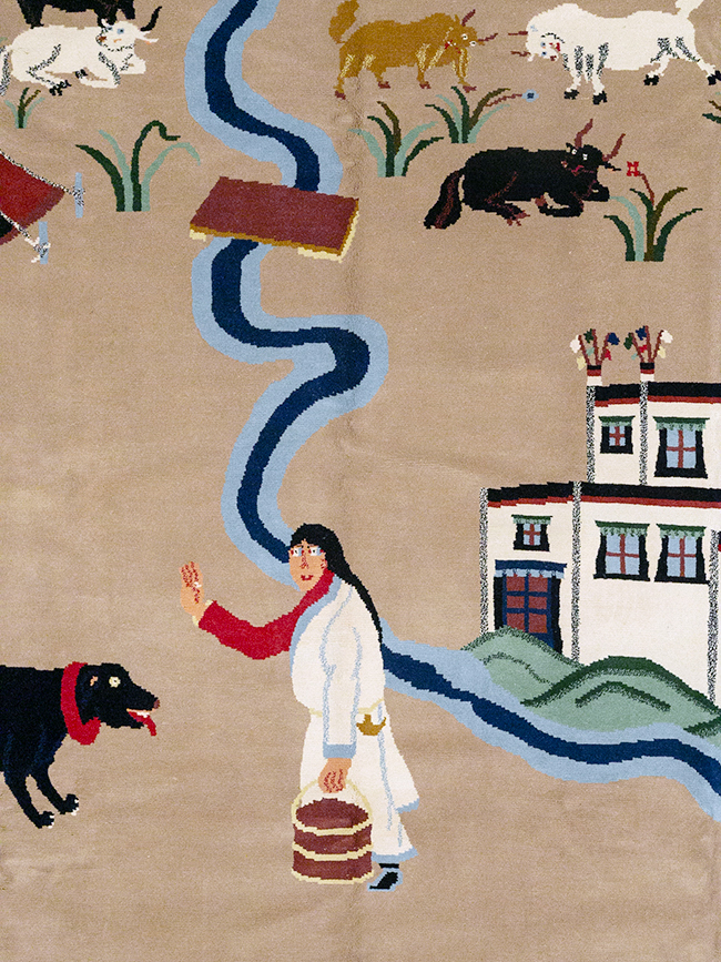 Modern Tibetan Pictorial Room Size Carpet, No.32957 - Galerie Shabab