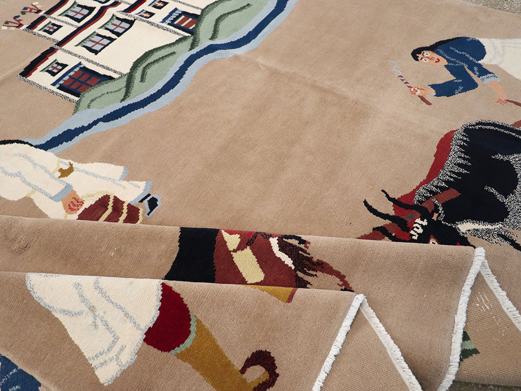 Modern Tibetan Pictorial Room Size Carpet, No.32957 - Galerie Shabab