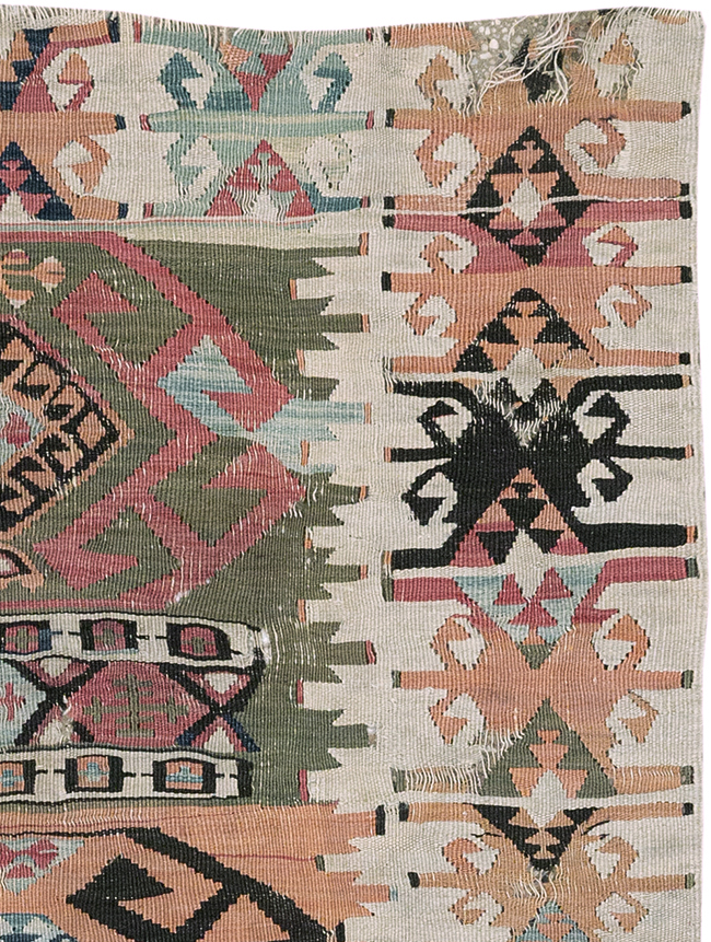 Vintage Turkish Flatweave Kilim Throw Rug, No.32961 - Galerie Shabab