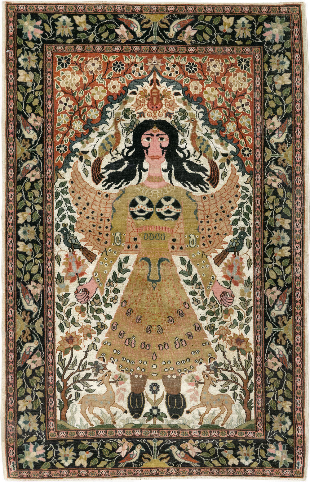 Vintage Indian Pictorial Rug, No.32966 - Galerie Shabab