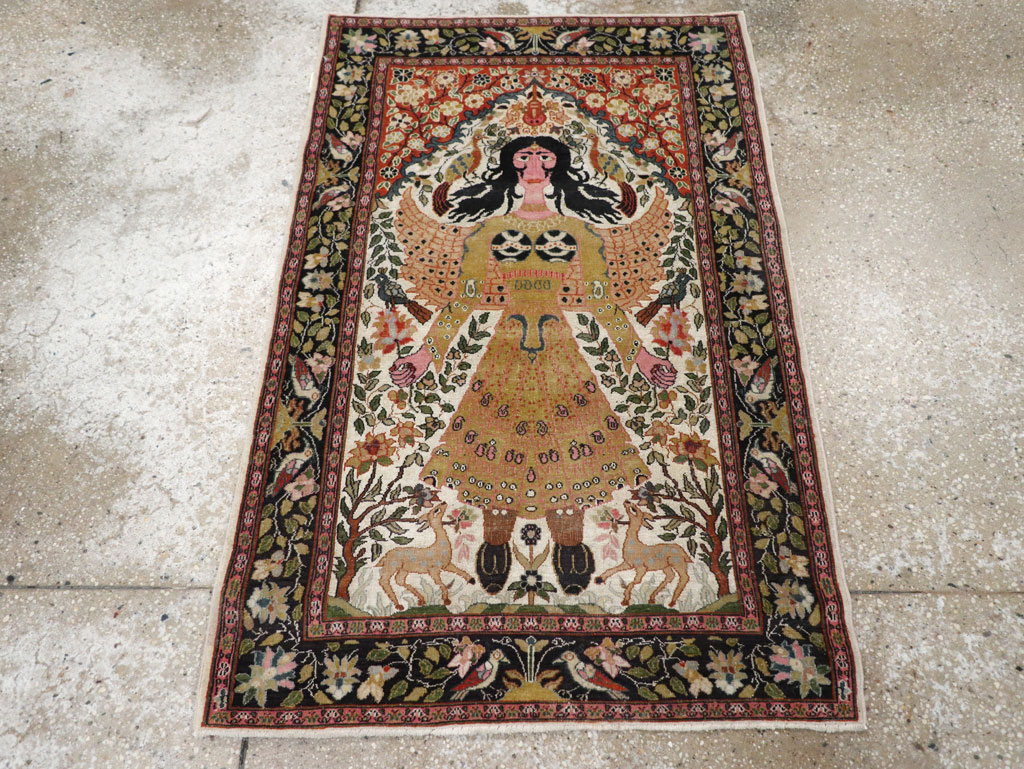 Vintage Indian Pictorial Rug, No.32966 - Galerie Shabab