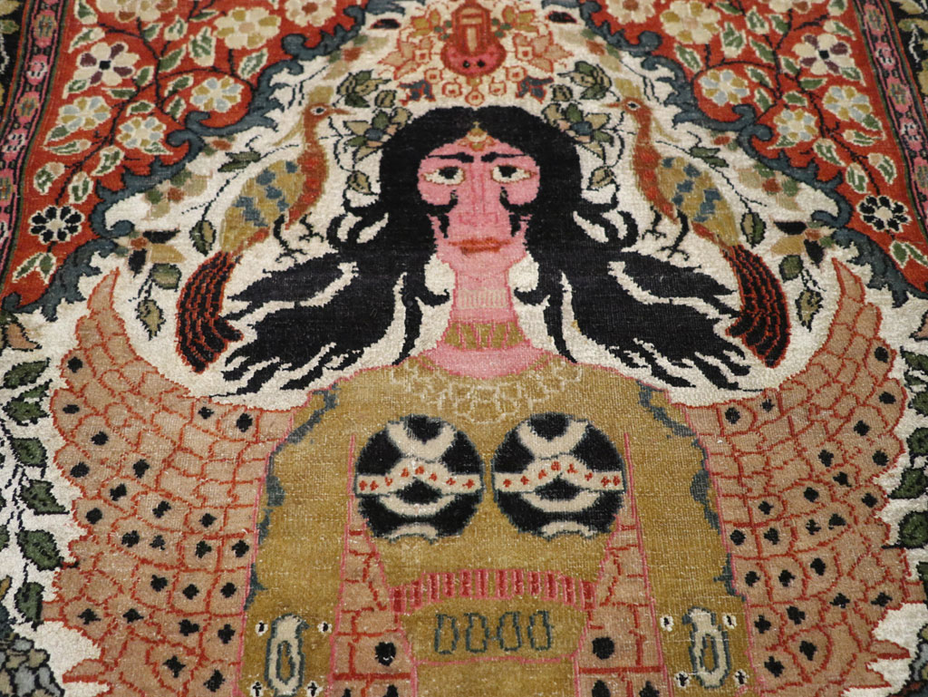 Vintage Indian Pictorial Rug, No.32966 - Galerie Shabab
