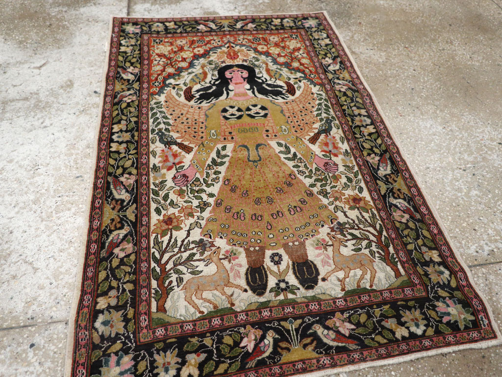 Vintage Indian Pictorial Rug, No.32966 - Galerie Shabab