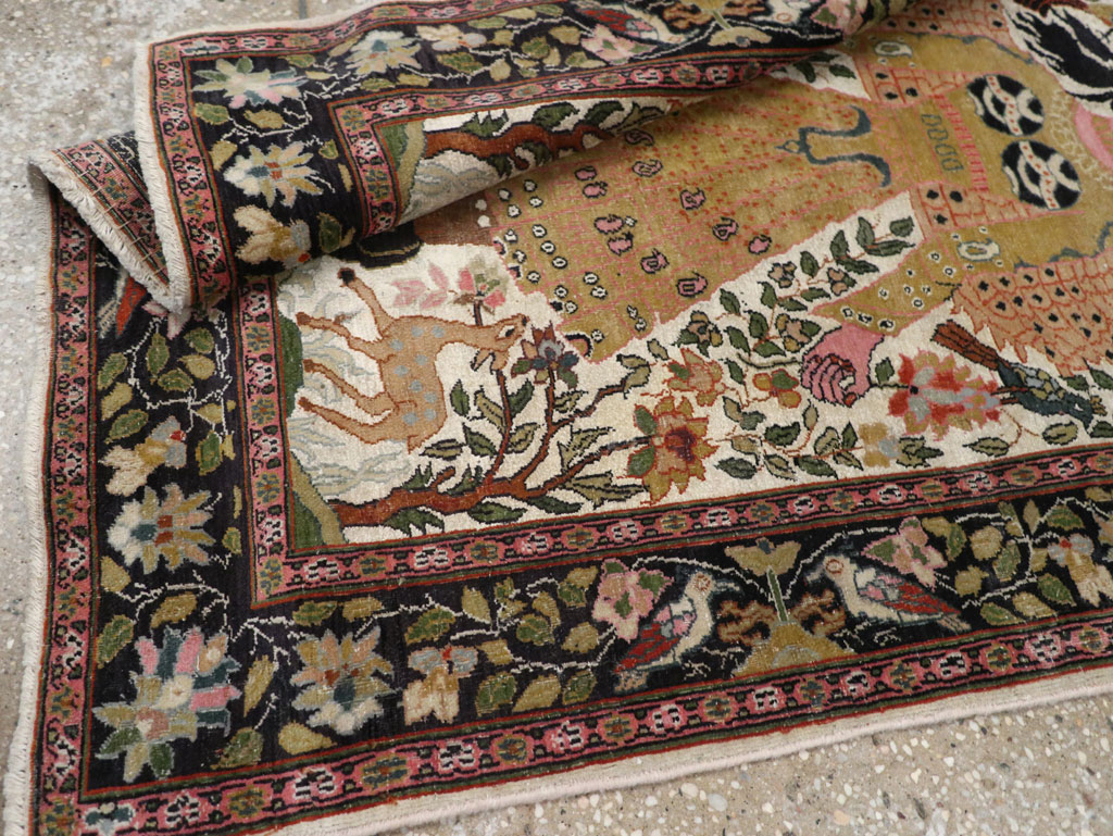 Vintage Indian Pictorial Rug, No.32966 - Galerie Shabab