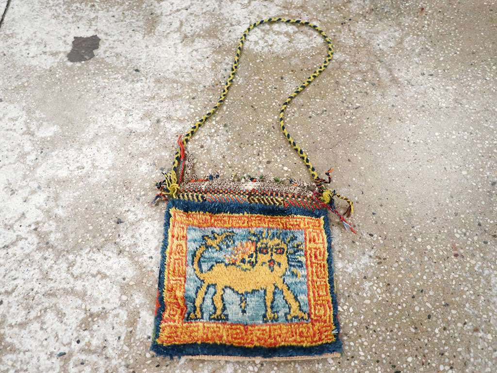 Vintage Persian Gabbeh Pictorial Bag, No.32967 - Galerie Shabab