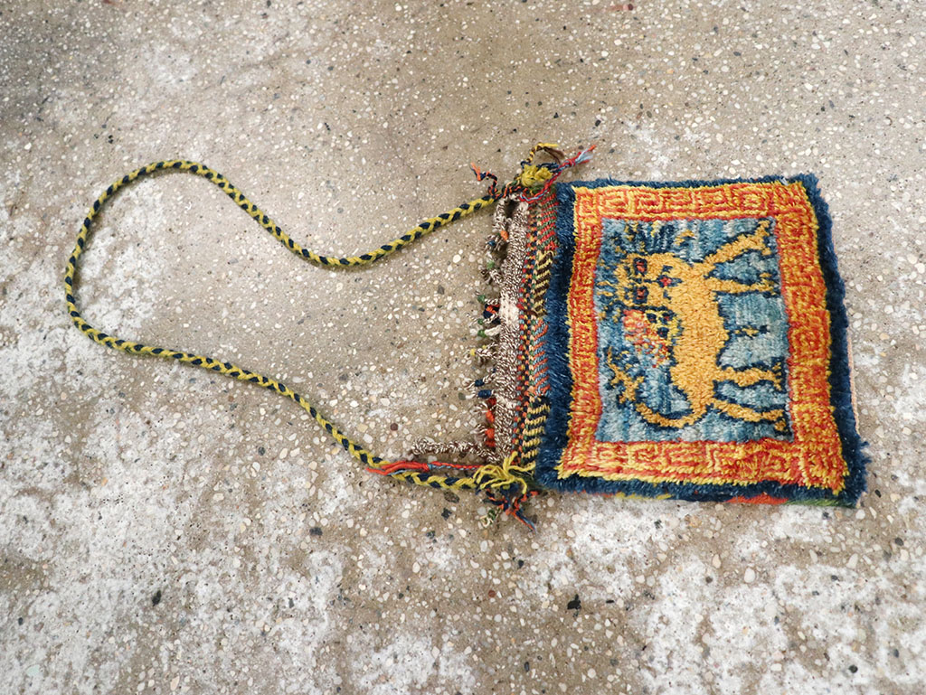 Vintage Persian Gabbeh Pictorial Bag, No.32967 - Galerie Shabab