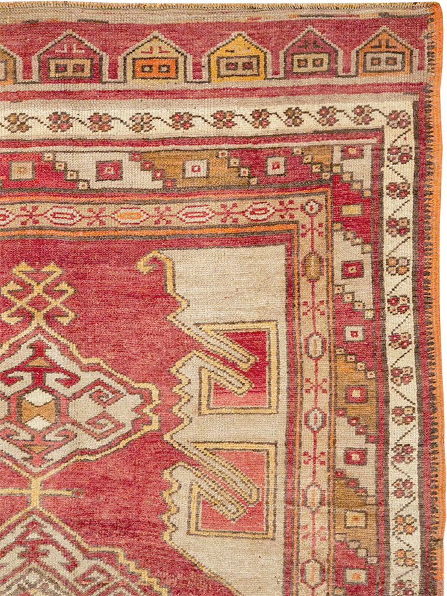 Vintage Turkish Anatolian Wide Gallery Runner, No.32969 - Galerie Shabab