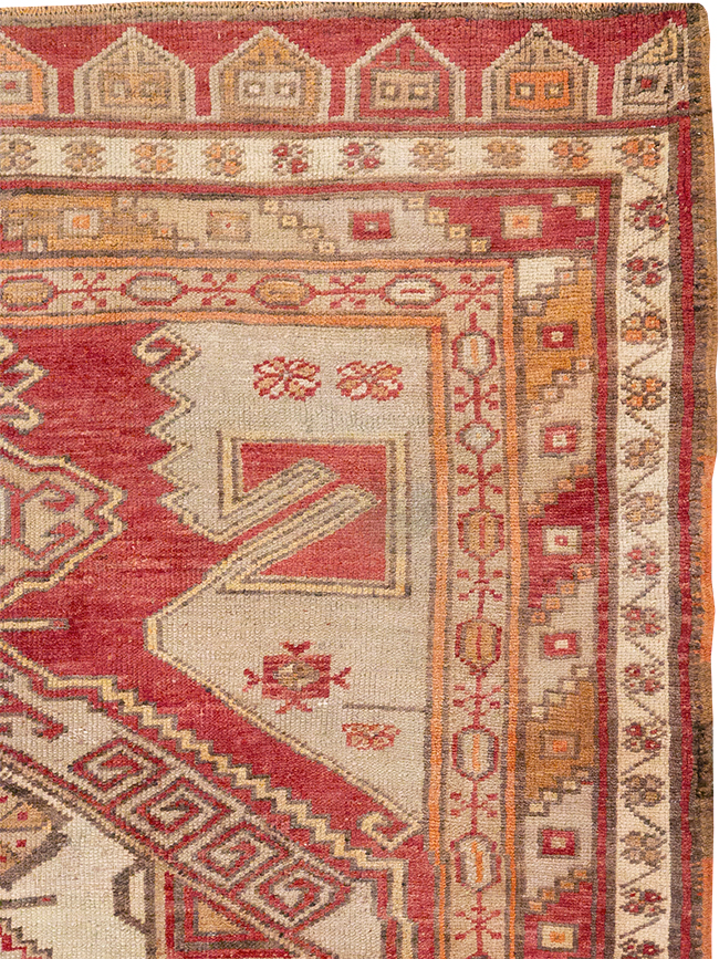 Vintage Turkish Anatolian Wide Gallery Runner, No.32969 - Galerie Shabab