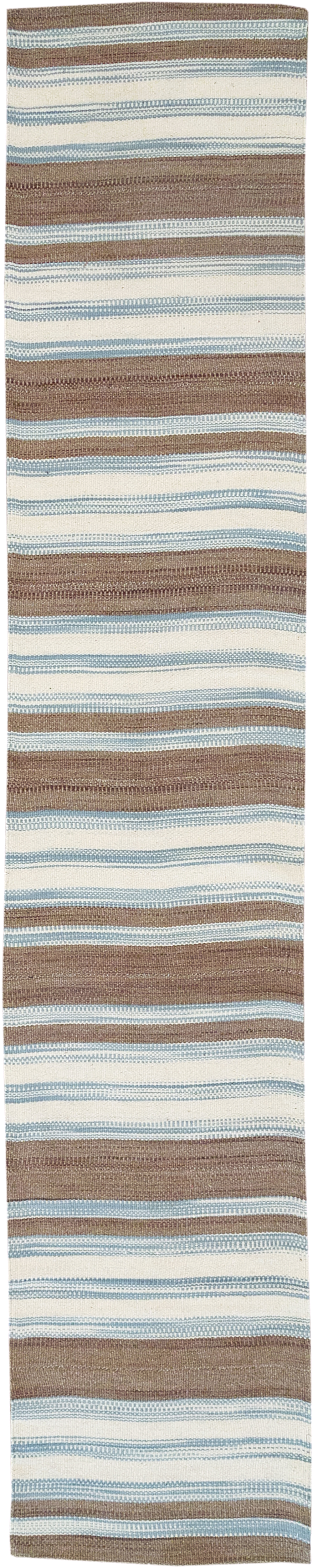 Modern Turkish Flatweave Kilim Runner, No.32998 - Galerie Shabab