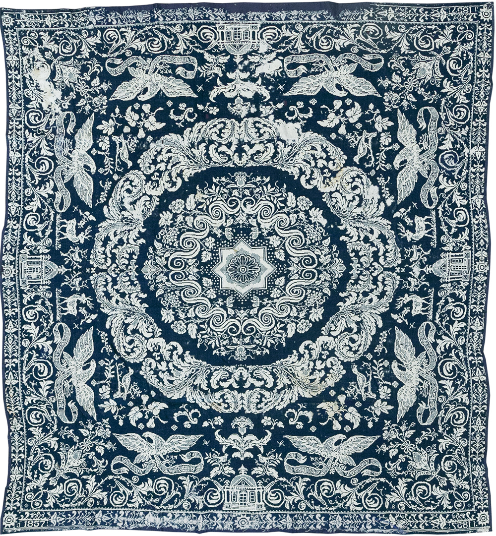 Antique American Coverlet, No.32999 - Galerie Shabab