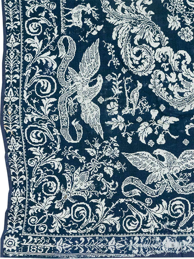 Antique American Coverlet, No.32999 - Galerie Shabab