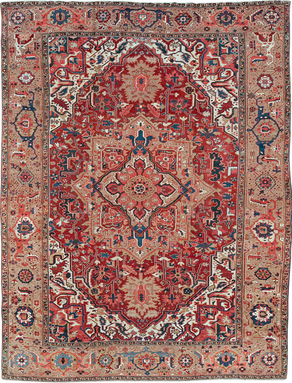 Antique Persian Heriz Room Size Carpet, No.33008 - Galerie Shabab