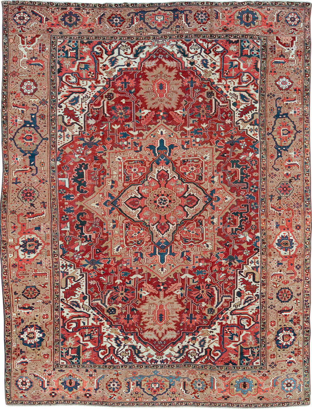 Antique Persian Heriz Room Size Carpet, No.33008 - Galerie Shabab