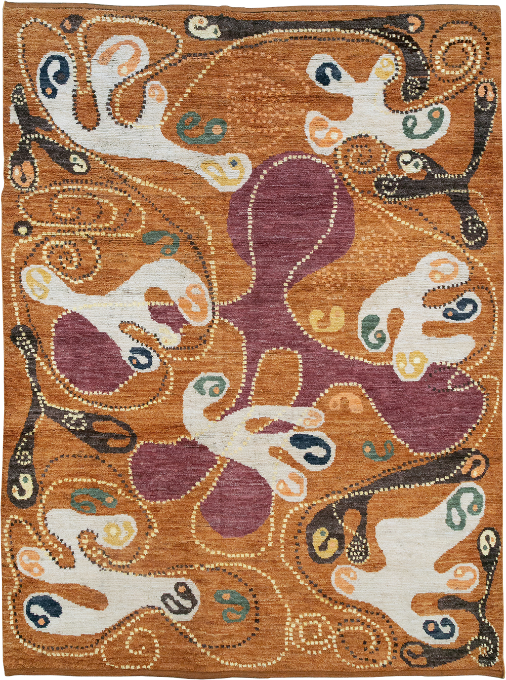 Modern Turkish Art Deco Room Size Carpet, No.33011 - Galerie Shabab