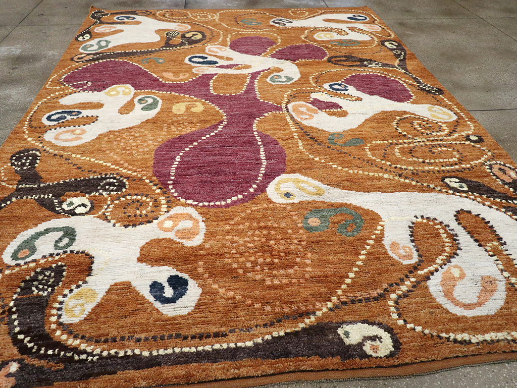 Modern Turkish Art Deco Room Size Carpet, No.33011 - Galerie Shabab