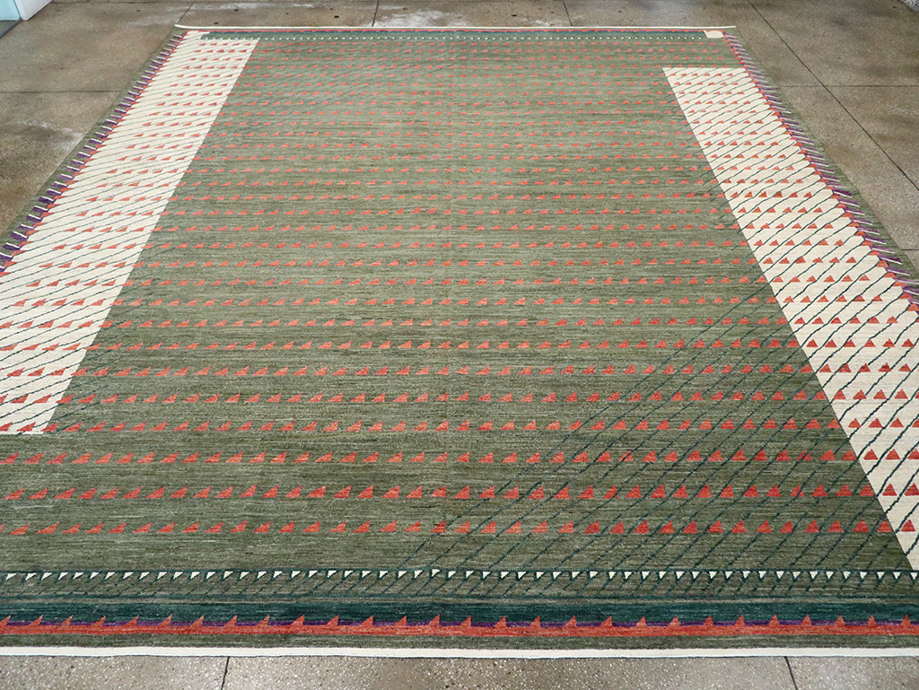 Modern East Turkestan Khotan Large Room Size Carpet, No.33014 - Galerie Shabab