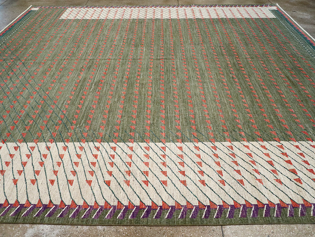 Modern East Turkestan Khotan Large Room Size Carpet, No.33014 - Galerie Shabab