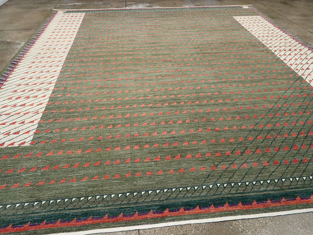 Modern East Turkestan Khotan Large Room Size Carpet, No.33014 - Galerie Shabab