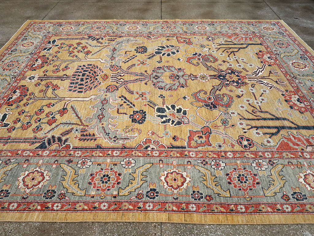 Modern East Turkestan Khotan Room Size Carpet, No.33016 - Galerie Shabab