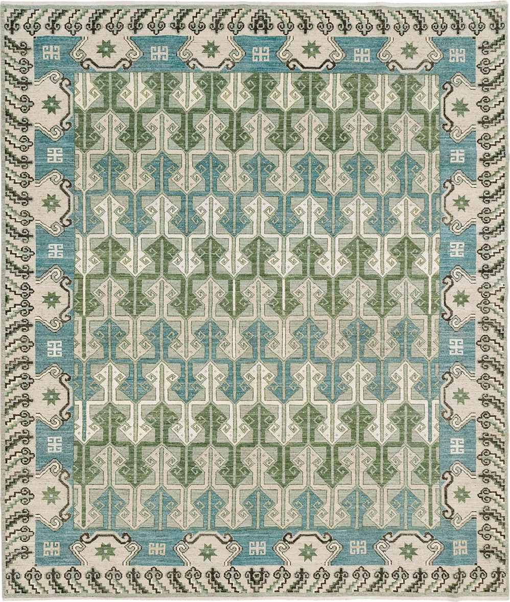 Modern East Turkestan Khotan Room Size Carpet, No.33017 - Galerie Shabab