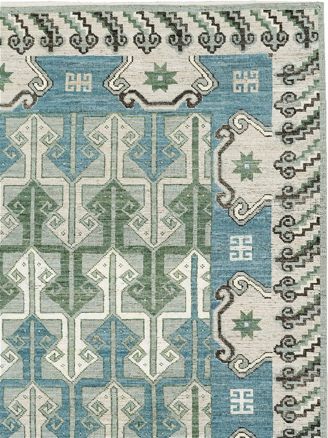 Modern East Turkestan Khotan Room Size Carpet, No.33017 - Galerie Shabab