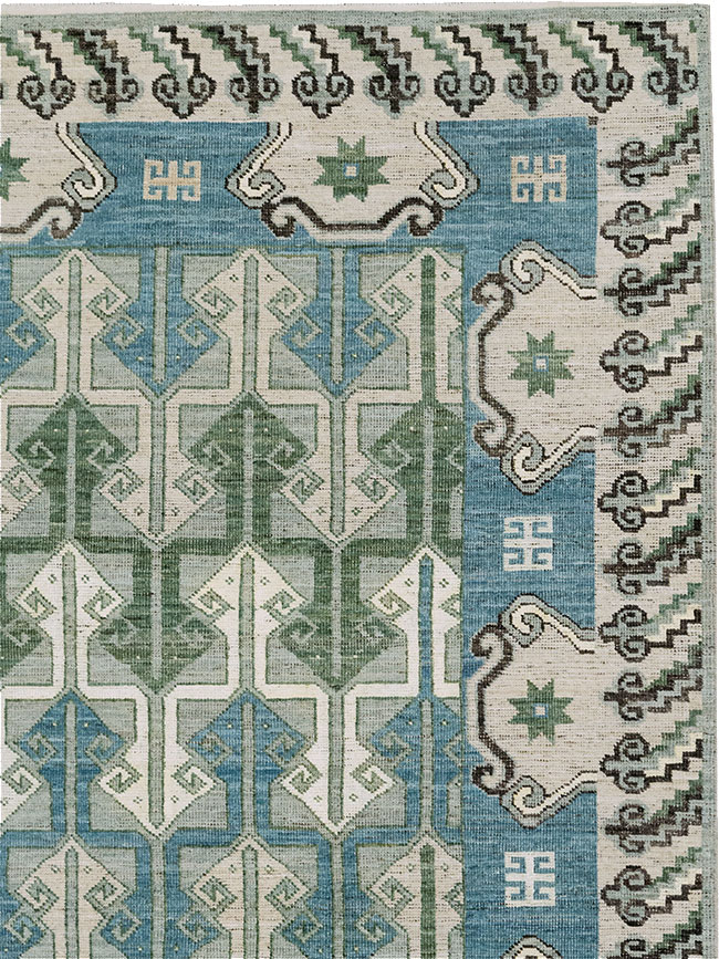 Modern East Turkestan Khotan Room Size Carpet, No.33017 - Galerie Shabab