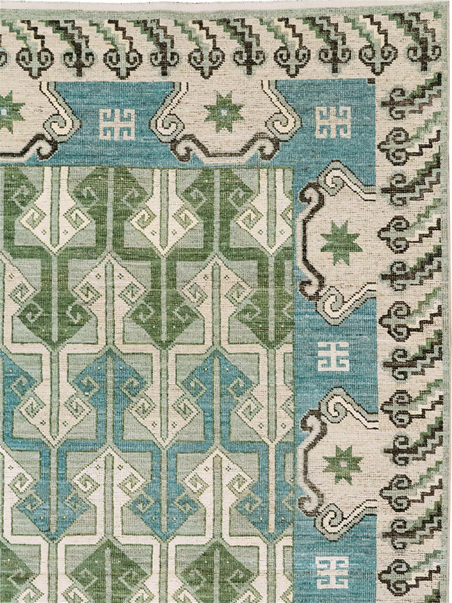 Modern East Turkestan Khotan Room Size Carpet, No.33017 - Galerie Shabab