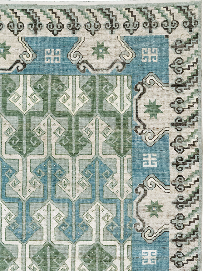 Modern East Turkestan Khotan Room Size Carpet, No.33017 - Galerie Shabab