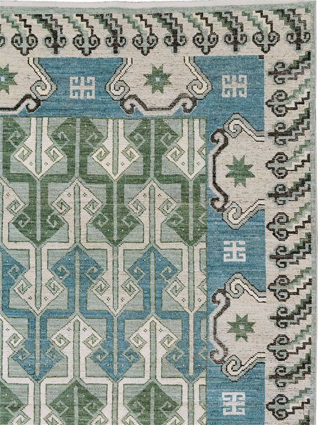 Modern East Turkestan Khotan Room Size Carpet, No.33017 - Galerie Shabab