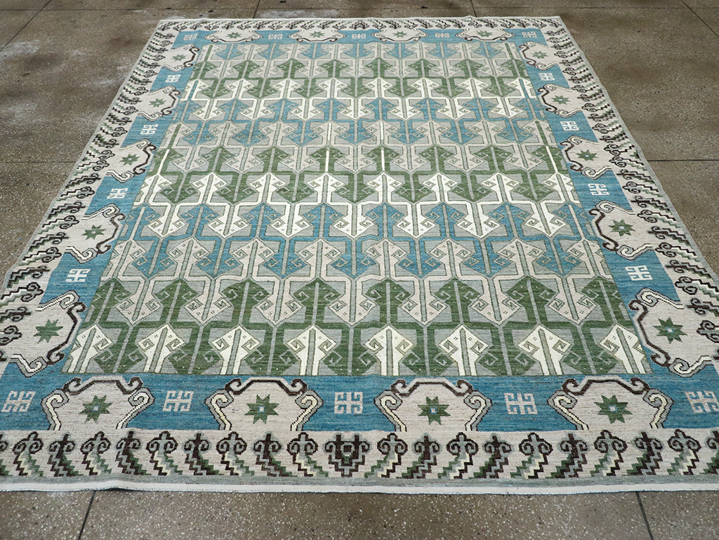 Modern East Turkestan Khotan Room Size Carpet, No.33017 - Galerie Shabab