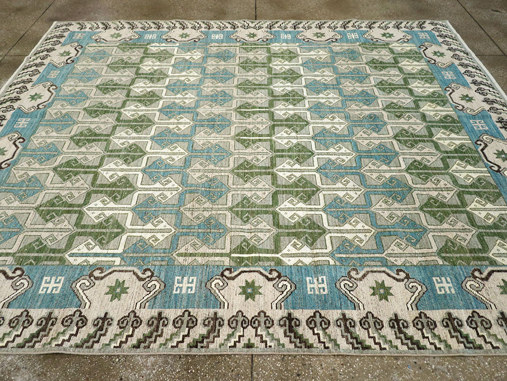 Modern East Turkestan Khotan Room Size Carpet, No.33017 - Galerie Shabab