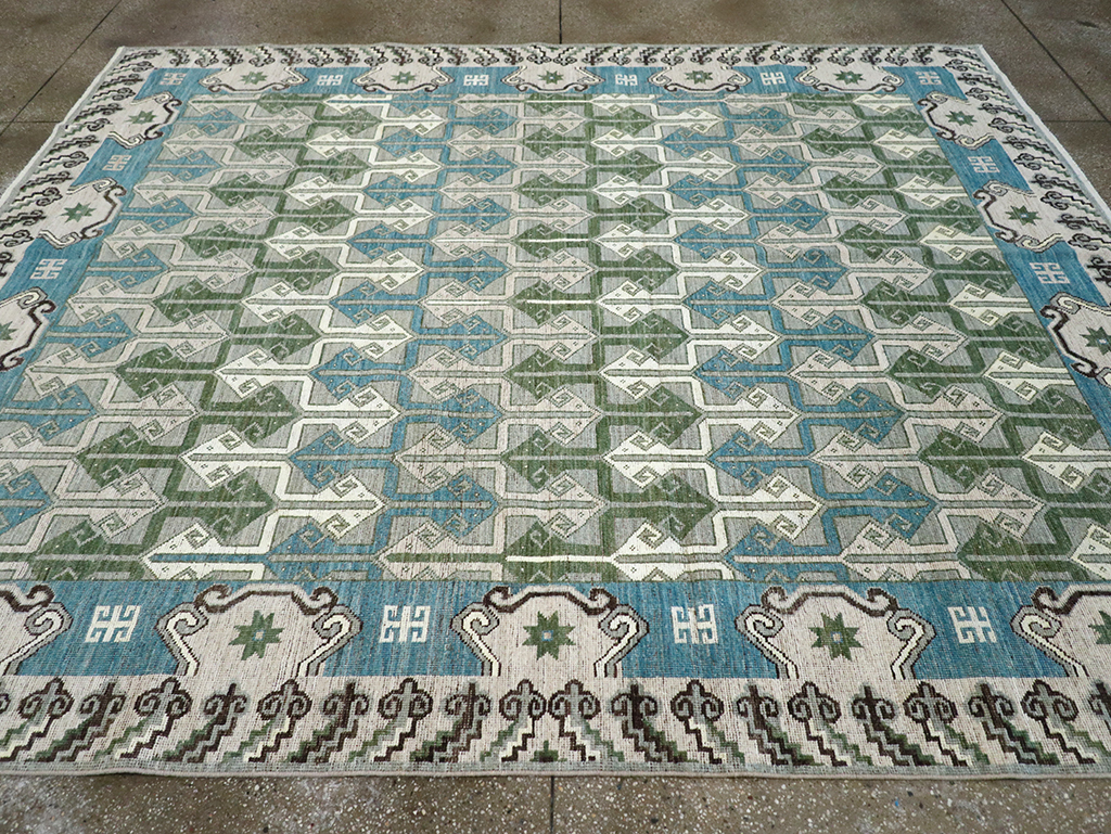 Modern East Turkestan Khotan Room Size Carpet, No.33017 - Galerie Shabab