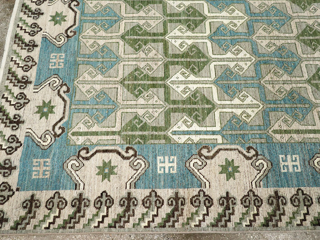 Modern East Turkestan Khotan Room Size Carpet, No.33017 - Galerie Shabab