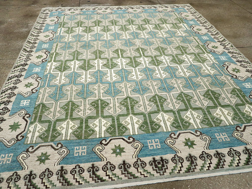 Modern East Turkestan Khotan Room Size Carpet, No.33017 - Galerie Shabab
