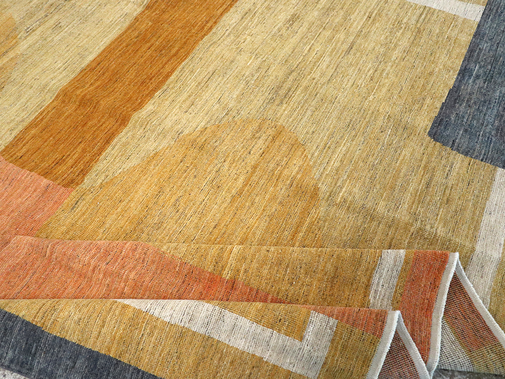 Modern East Turkestan Art Deco Room Size Carpet, No.33018 - Galerie Shabab