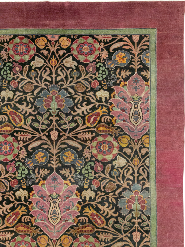 Antique Indian Agra Room Size Carpet, No.33019 - Galerie Shabab