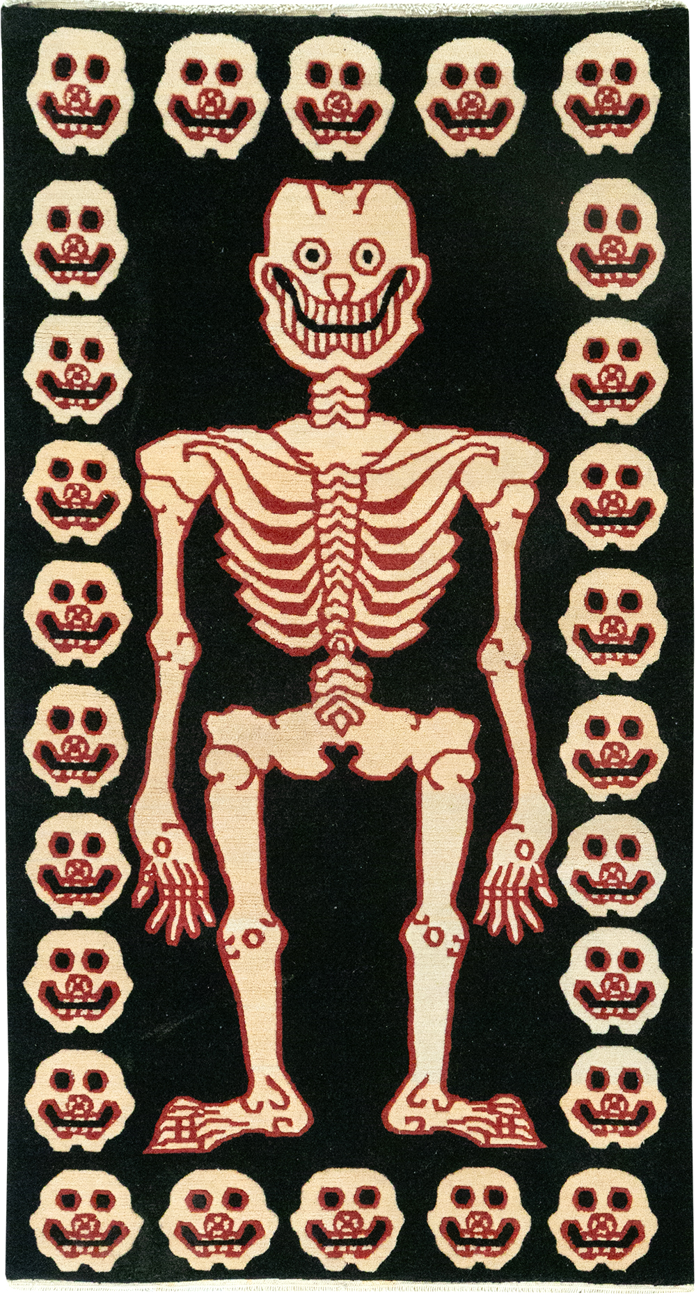 Vintage Tibetan Pictorial Throw Rug, No.33021 - Galerie Shabab