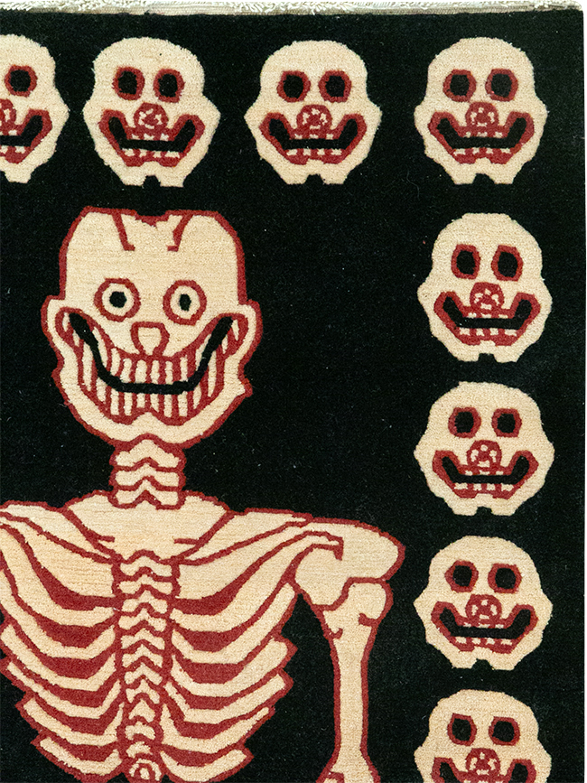 Vintage Tibetan Pictorial Throw Rug, No.33021 - Galerie Shabab