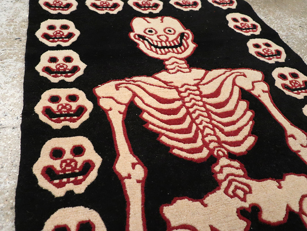 Vintage Tibetan Pictorial Throw Rug, No.33021 - Galerie Shabab