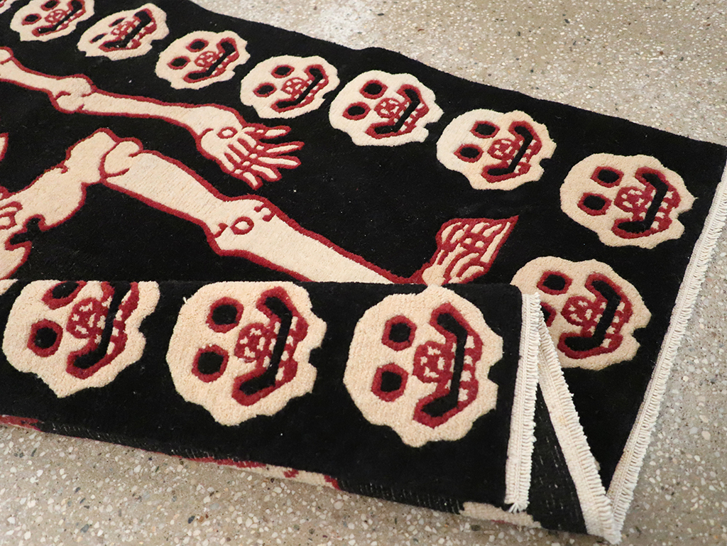 Vintage Tibetan Pictorial Throw Rug, No.33021 - Galerie Shabab