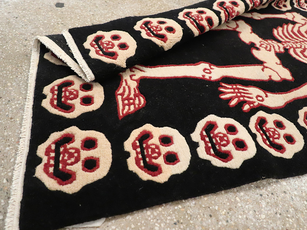 Vintage Tibetan Pictorial Throw Rug, No.33021 - Galerie Shabab