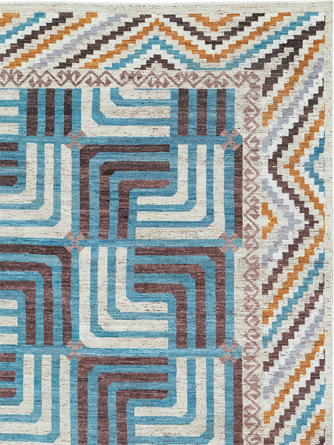 Modern East Turkestan Khotan Room Size Carpet, No.33024 - Galerie Shabab