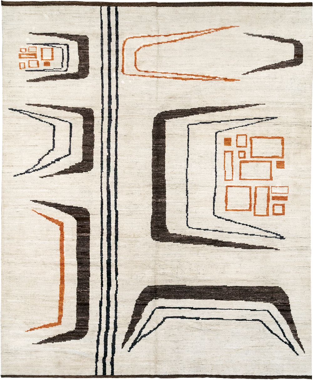 Modern Turkish Art Deco Room Size Carpet, No.33025 - Galerie Shabab