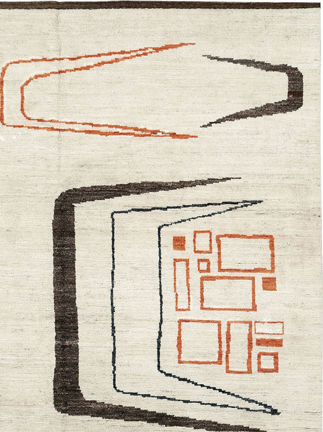 Modern Turkish Art Deco Room Size Carpet, No.33025 - Galerie Shabab