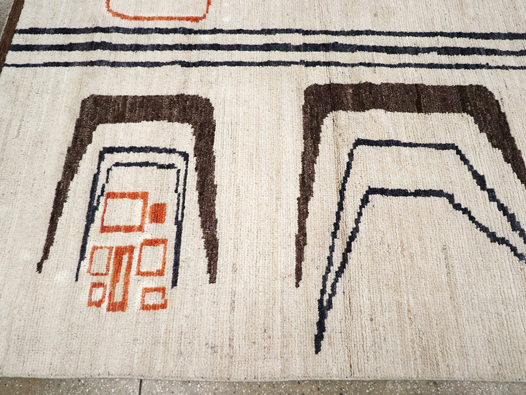 Modern Turkish Art Deco Room Size Carpet, No.33025 - Galerie Shabab