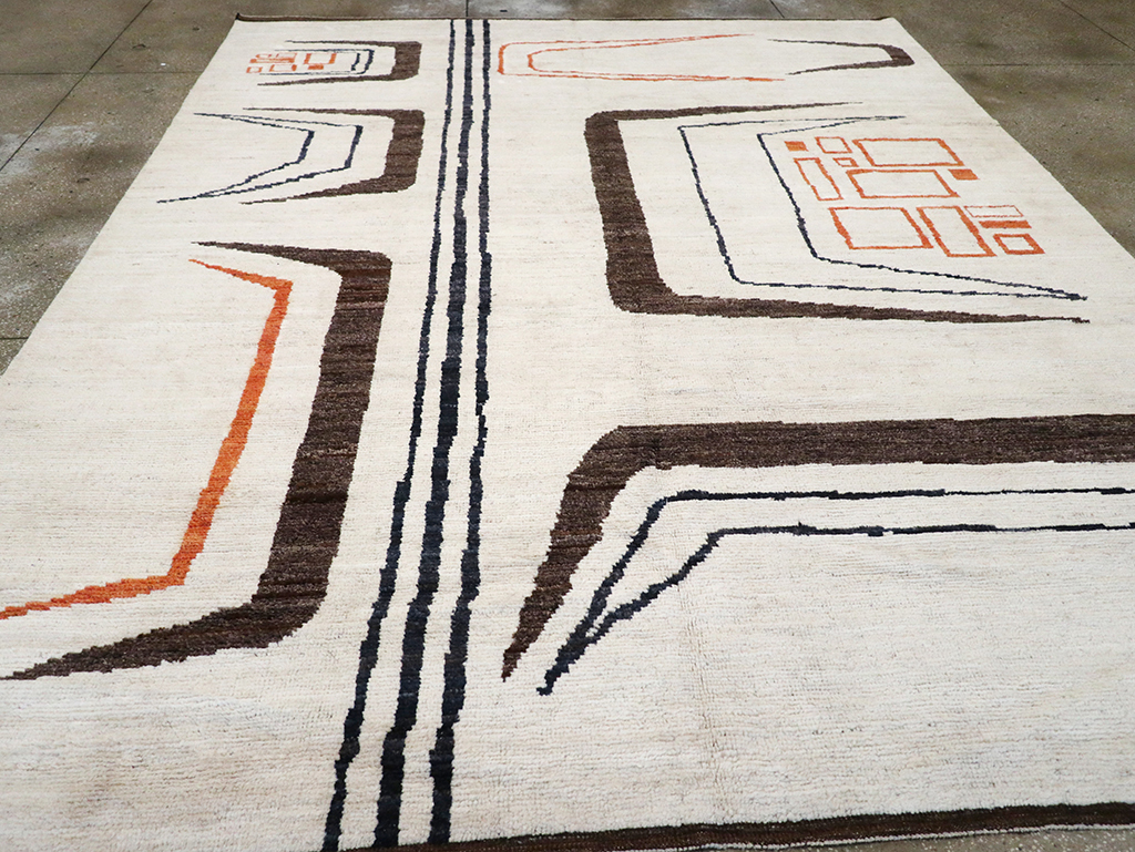 Modern Turkish Art Deco Room Size Carpet, No.33025 - Galerie Shabab